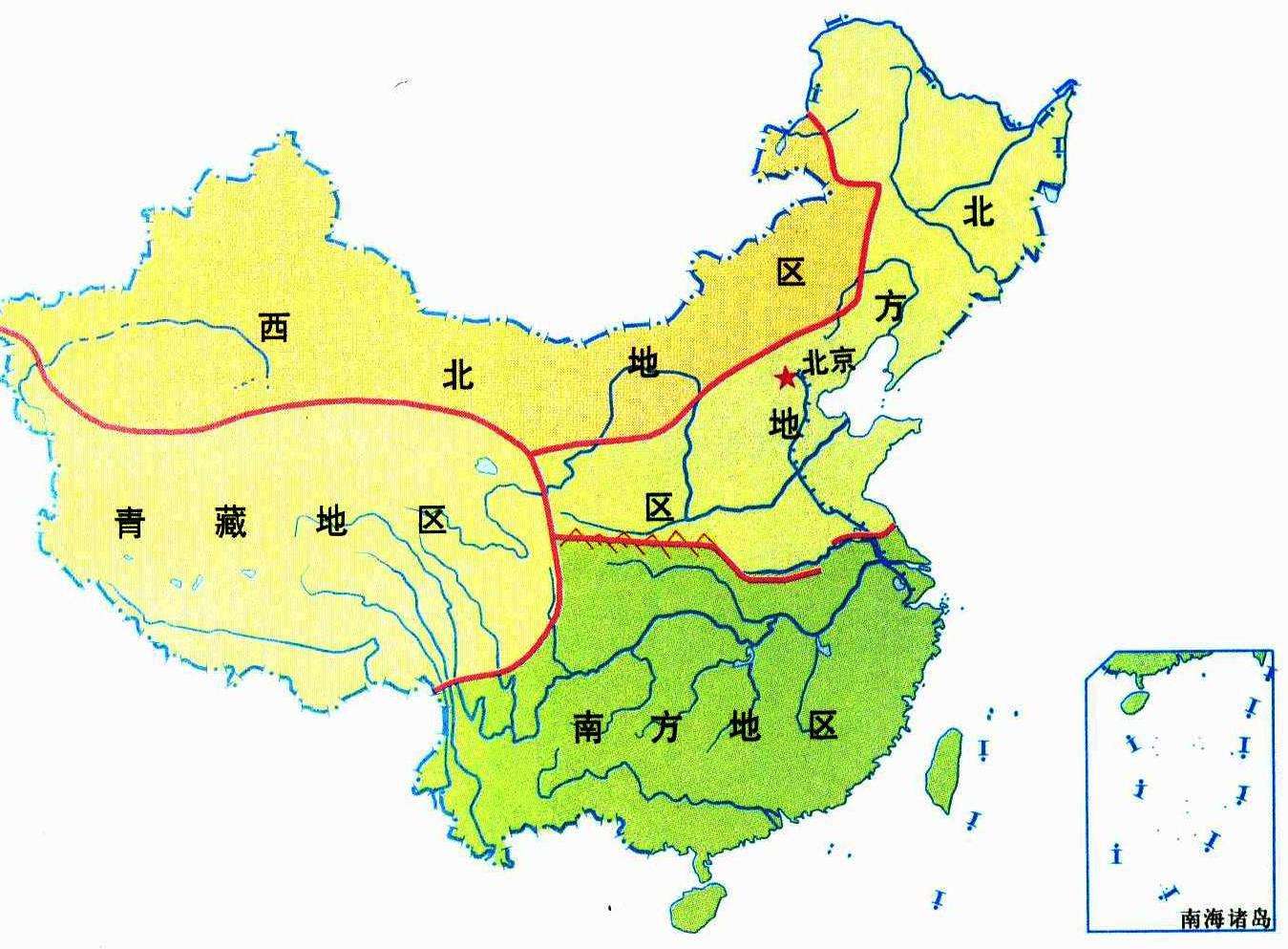 中国分几个大区域 ，中国四大地理区划是哪四个？